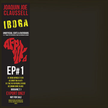 Joaquin Joe Claussell - IBOGA – THE 12” EP PT1 Extended Versions Vinly Record