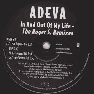 Adeva - In And Out Of My Life - The Roger S. Remixes Vinyl Vinly Record