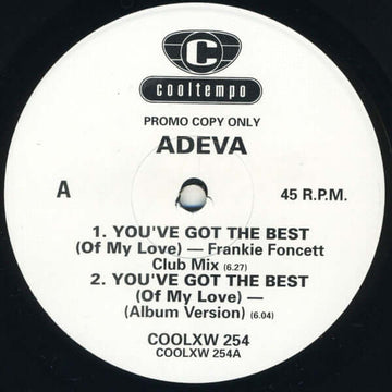 Adeva - You've Got The Best (Of My Love) Vinyl Vinly Record