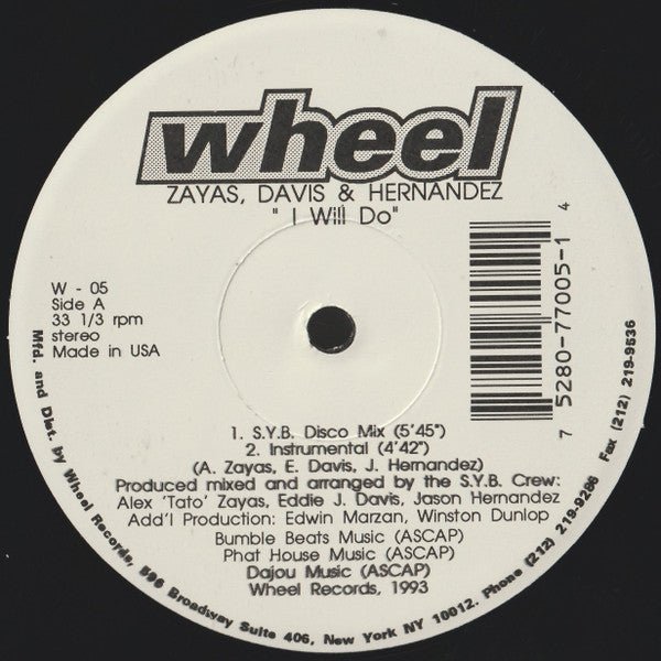 Alexander Zayas, Eddie J. Davis & Jason Hernandez - I Will Do Vinyl