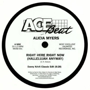 Alicia Myers - Right Here Right Now (Hallelujah Anyway) Vinyl Vinly Record