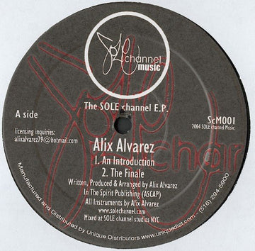 Alix Alvarez / Mr. V - The SOLE Channel E.P. Vinyl Vinly Record