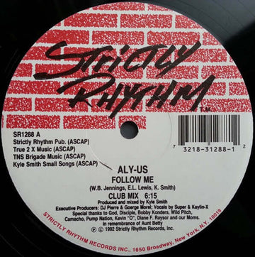 Aly - Us - Follow Me Vinyl Vinly Record