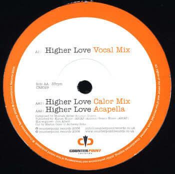 Antonio Ocasio Feat. Mustafa Akbar - Higher Love Vinyl Vinly Record