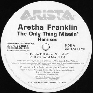 Aretha Franklin - The Only Thing Missin' Vinyl Vinly Record