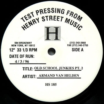 Armand Van Helden - Old School Junkies Pt. 2 Vinyl Vinly Record