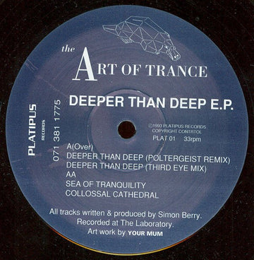 Art Of Trance - Deeper Than Deep E.P. Vinyl Vinly Record