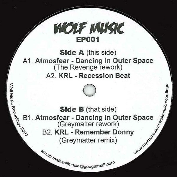 Atmosfear / KRL - Dancing In Outer Space (The Revenge & Greymatter Reworks) Vinyl