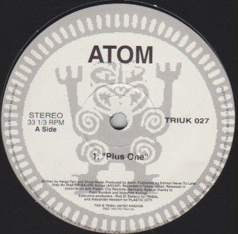 Atom - Plus One Vinyl Vinly Record