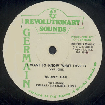 Audrey Hall - I Want To Know What Love Is Vinyl Vinly Record