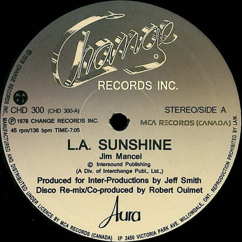 Aura - LA Sunshine Vinyl - Vinyl Record