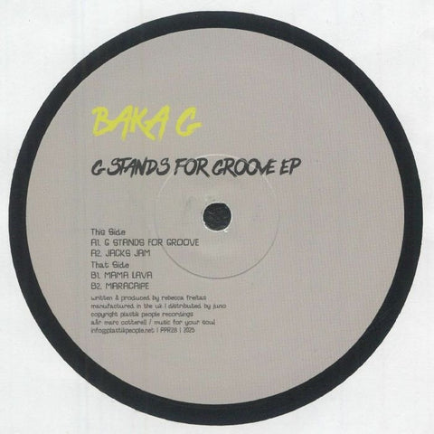 Baka G - G Stands For Groove EP Vinyl - Vinyl Record