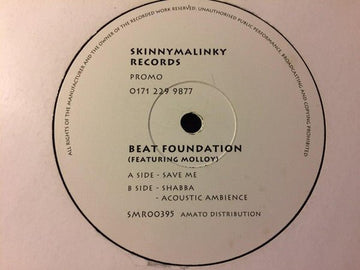 Beat Foundation Featuring Molloy - Save Me Vinyl Vinly Record