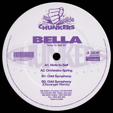 BELLA - Note To Self EP Vinyl Vinly Record