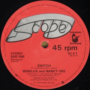 Benelux & Nancy Dee - Switch Vinyl Vinly Record