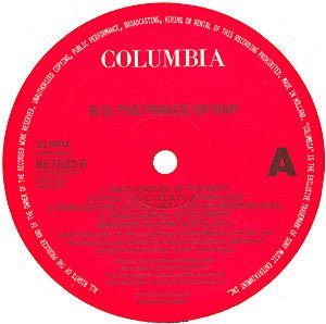 B.G. The Prince Of Rap - Take Control Of The Party (Remixes) Vinyl