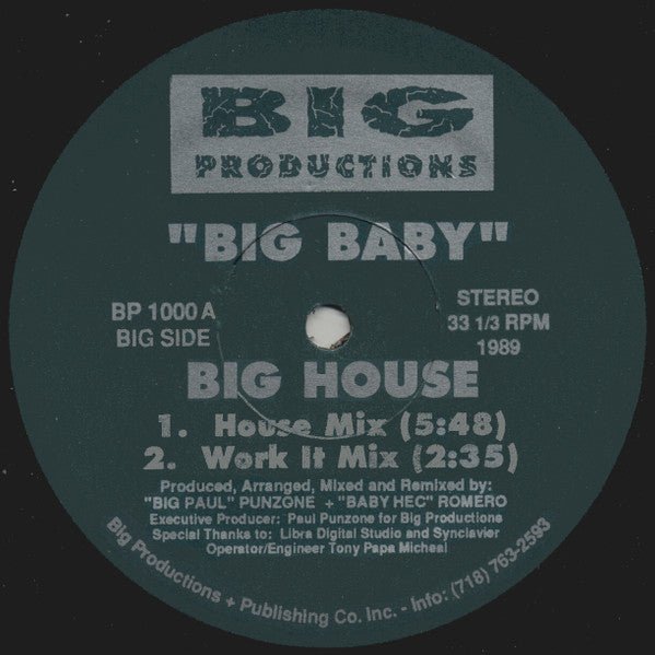 Big Baby - Big House Vinyl