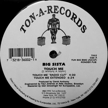 Big Sista - Touch Me Vinyl Vinly Record