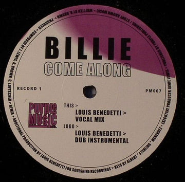 Billie - Come Along Vinyl Vinly Record