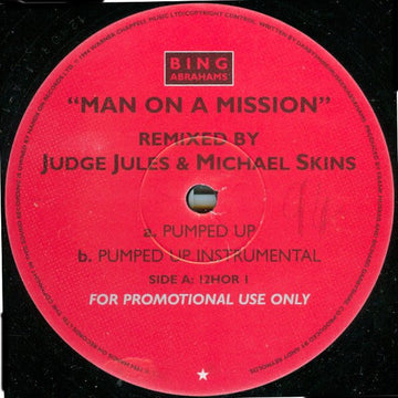 Bing Abrahams - Man On A Mission Vinyl Vinly Record