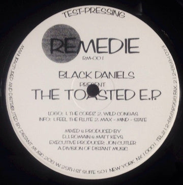 Black Daniels - The Toasted E.P. Vinyl Vinly Record