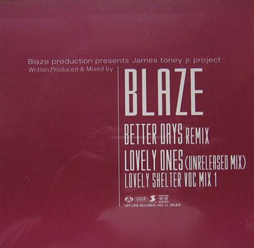 Blaze Production Presents James Toney Jr. Project - Better Days Vinyl Vinly Record