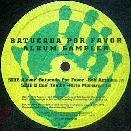 Bob Azzam / Airto Moreira - Batucada Por Favor Album Sampler Vinyl