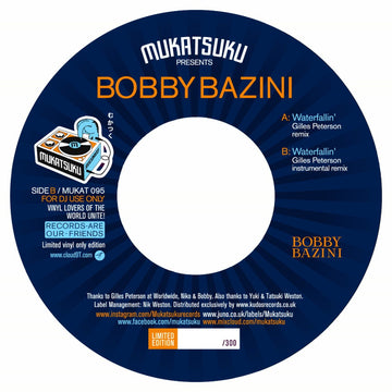 Bobby Bazini - Waterfallin' (Gilles Peterson Remix) Vinyl Vinly Record