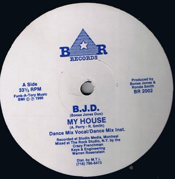 Bones Jones Duo - My House Vinyl Vinly Record