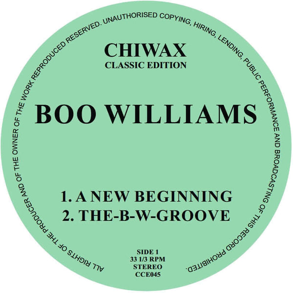 Boo Williams - A New Beginning Vinyl