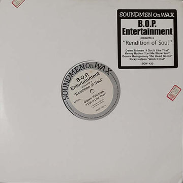 B.O.P. Entertainment - Rendition Of Soul Vinyl Vinly Record
