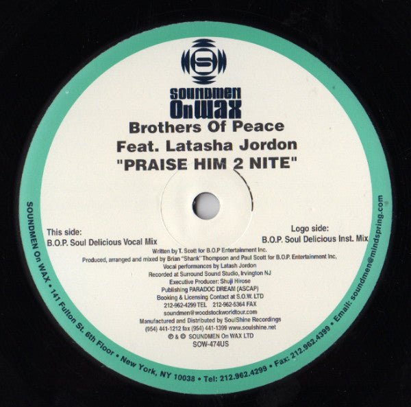B.O.P. Feat. Latasha P. Jordan - Praise Him 2 Nite Vinyl