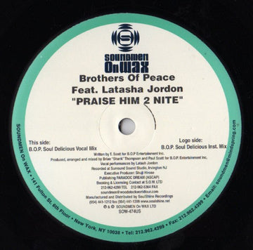 B.O.P. Feat. Latasha P. Jordan - Praise Him 2 Nite Vinyl Vinly Record