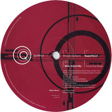 Bougie Soliterre - Superficial Vinyl Vinly Record