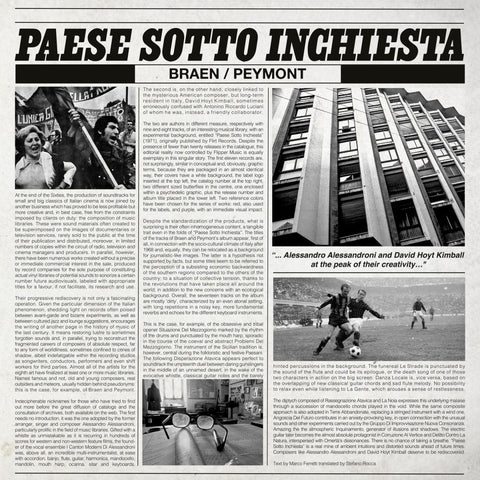 Braen & Peymont - Paese Sotto Inchiesta Vinyl - Vinyl Record