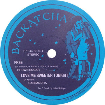 Brown Sugar , Jean Barrett - Free / Love Me Sweeter Tonight / For The Love Of You Vinyl Vinly Record