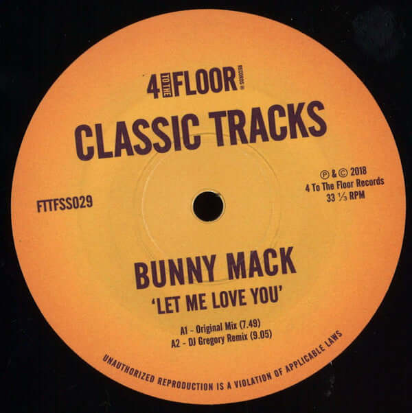 Bunny Mack - Let Me Love You Vinyl