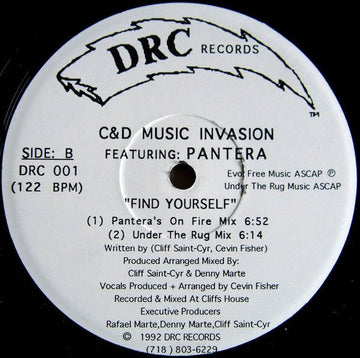C & D Music Invasion Featuring Pantera - Find Yourself Vinyl Vinly Record