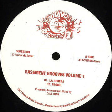 Call Edan - Basement Grooves Vol 1 Vinyl Vinly Record