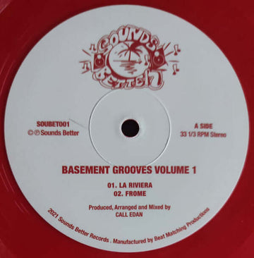 Call Edan - Basement Grooves Volume 1 Vinyl Vinly Record