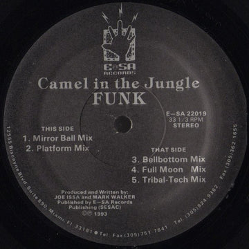 Camel In The Jungle - Funk Vinyl Vinly Record