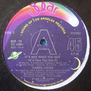 Carrie Lucas - It's Not What You Got (It's How You Use It) Vinyl Vinly Record
