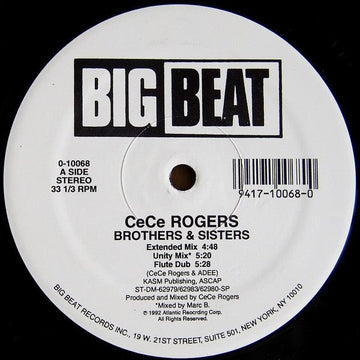 Ce Ce Rogers - Brothers & Sisters Vinyl Vinly Record