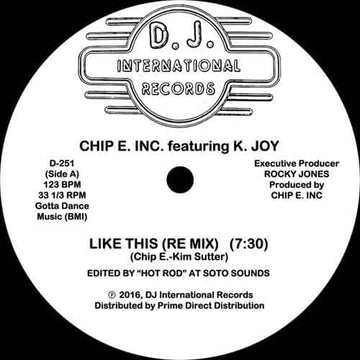 Chip E Inc Featuring K Joy - Like This Vinyl Vinly Record