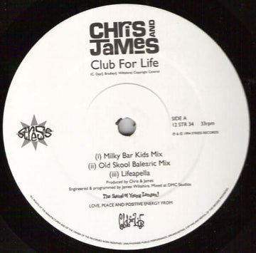 Chris And James* - Club For Life Vinyl Vinly Record