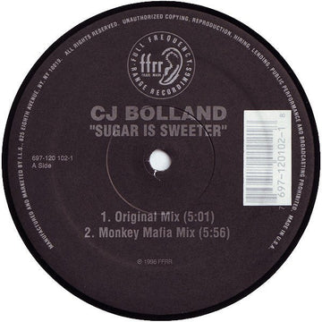 CJ Bolland - Sugar Is Sweeter Vinyl Vinly Record