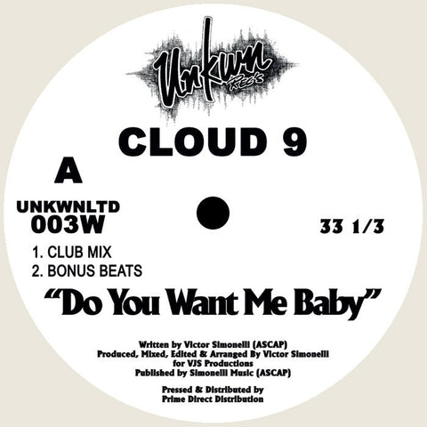 Cloud 9 - Do You Want Me Baby Vinyl - Vinyl Record