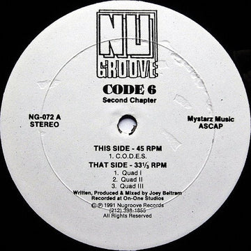 Code 6 - Second Chapter Vinyl Vinly Record