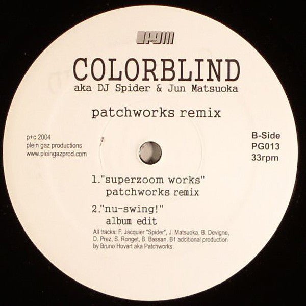 Colorblind aka DJ Spider & Jun Matsuoka - Nu-Swing! Vinyl