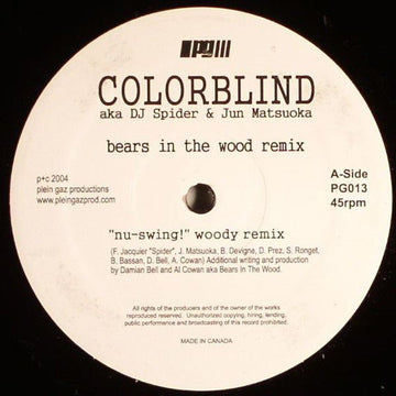 Colorblind aka DJ Spider & Jun Matsuoka - Nu - Swing! Vinyl Vinly Record